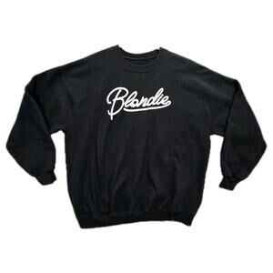 Blondie Pullover Sweatshirt Adult Large Black Fleece Long Sleeve Graphic Print